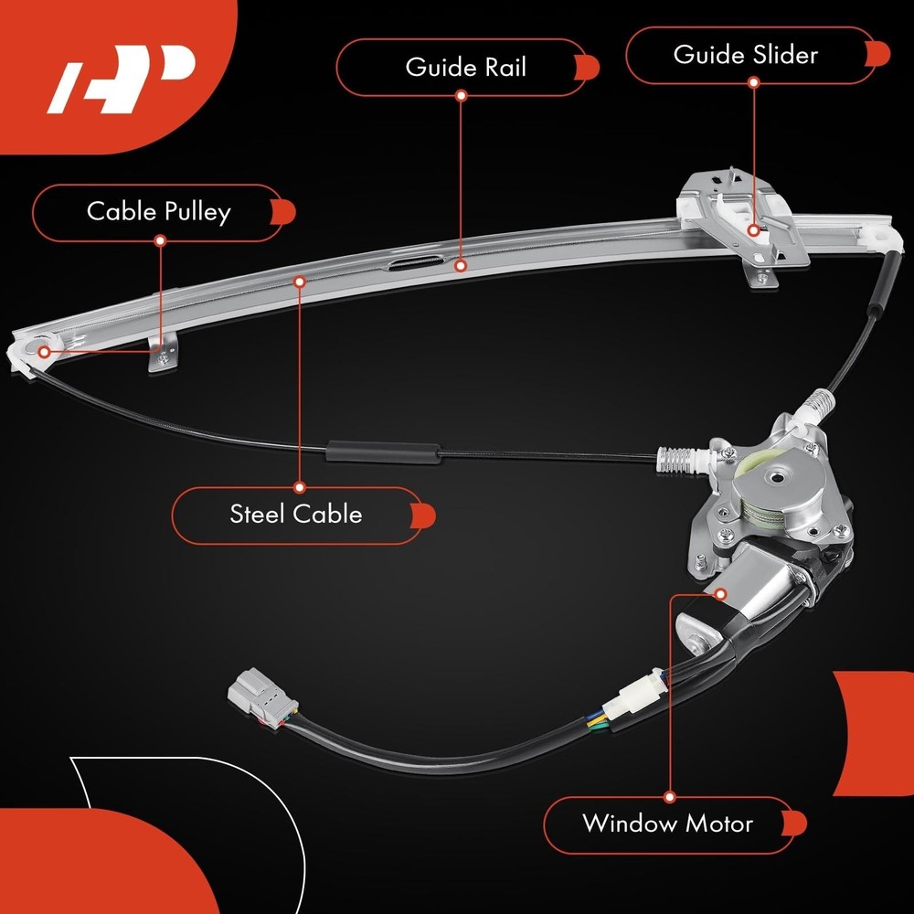 A-Premium Front Driver (Left) Side Power Window Regulator w/Motor Replacement...