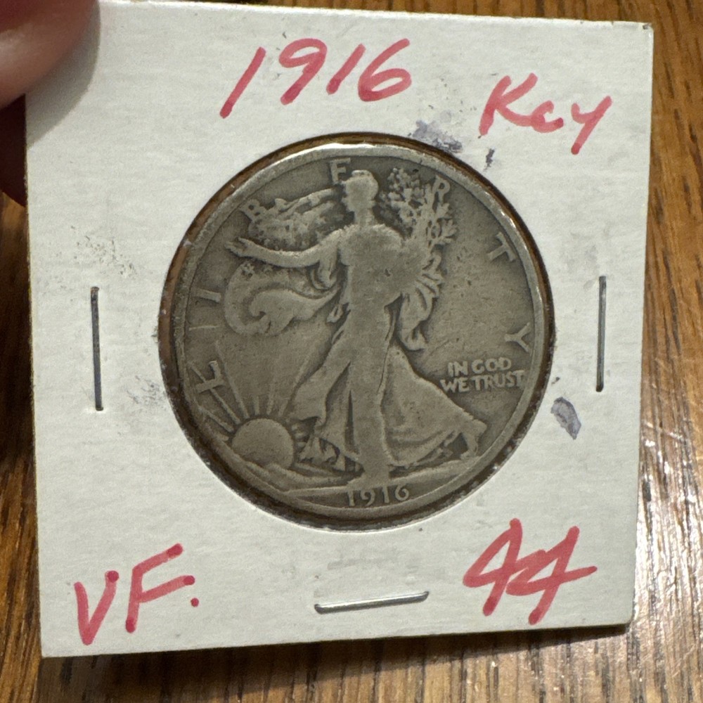 1916-P Silver Walking Liberty Half Dollar 50c VG