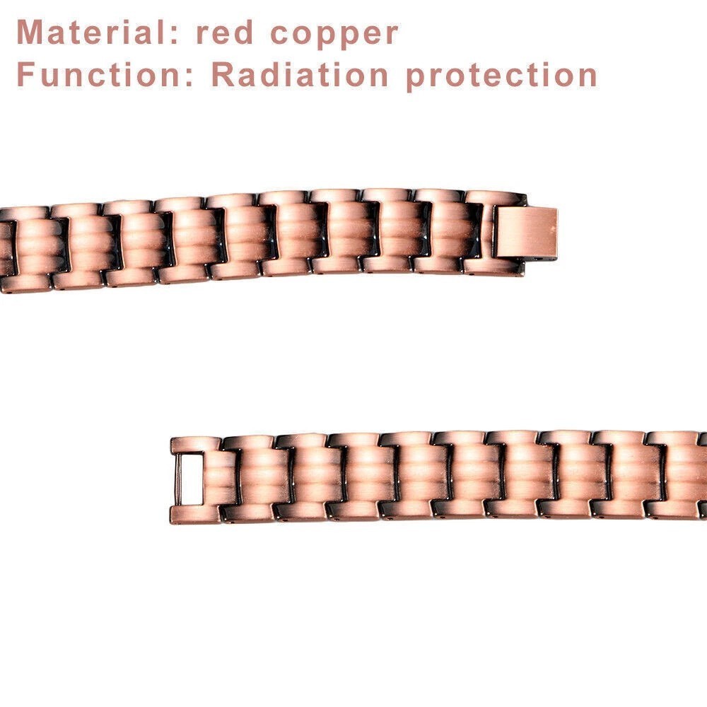 2 Pack Pure Copper Magnetic Bracelet Arthritis Pain Therapy Energy Cuff Bangle