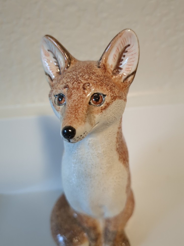 Miranda C. Smith Signed Ceramic Fox Figurine Made In England
