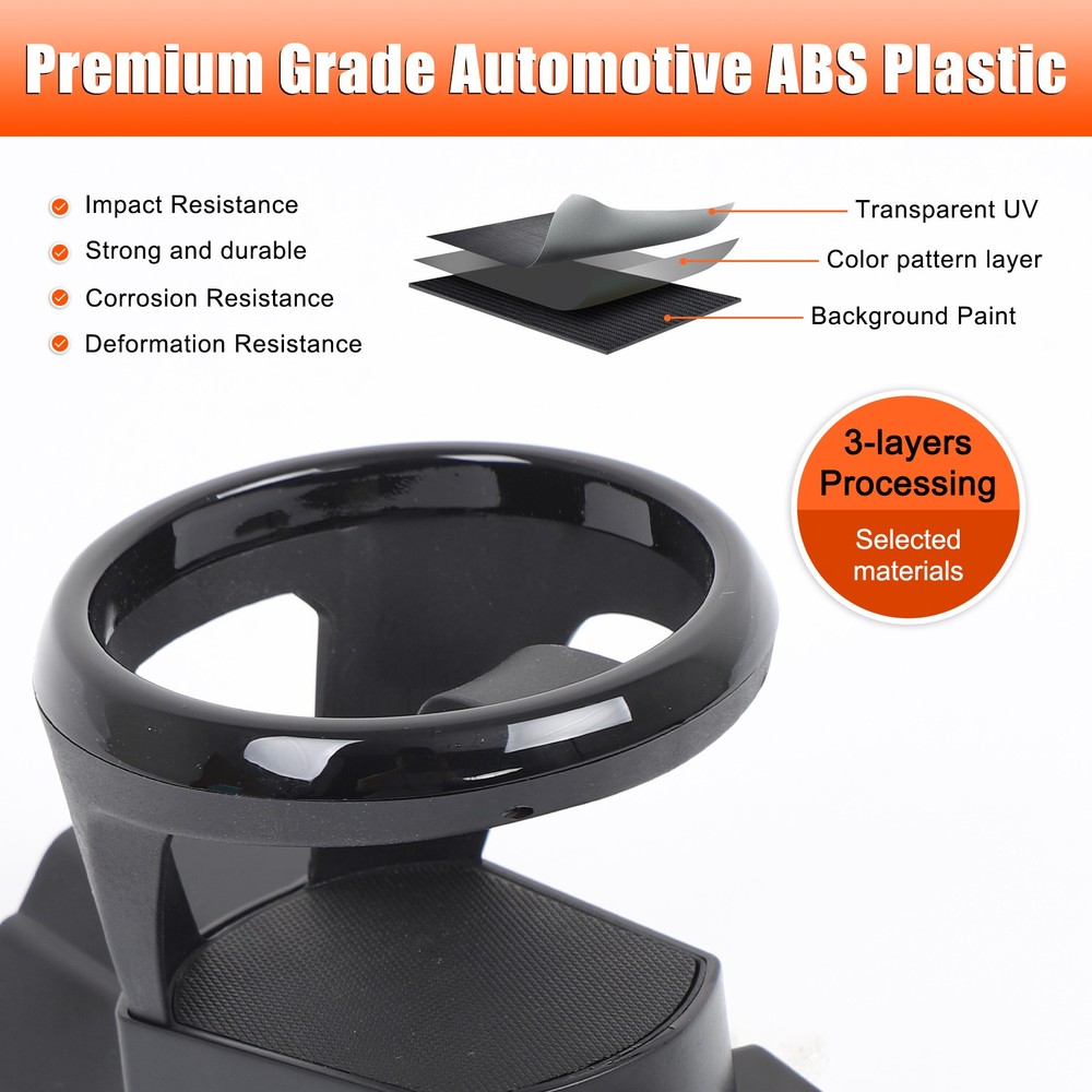 ABS Black Dashboard Left Side Cup Holder For BMW 3 Series E90 E91 E92 2005-2012