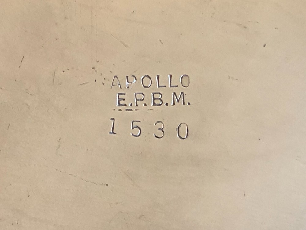 Unique Antique 4 Piece Apollo SIlverplate Stackable Tea Set Teapot Sugar Creamer