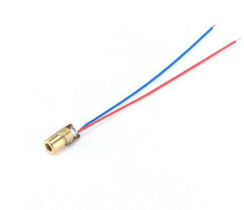 10pcs 650nm 6mm DC 5V 5mW Laser Dot Diode Module Red Copper Head