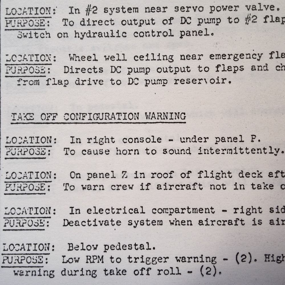 BAC One-Eleven 1-11 Component Locator Booklet Manual