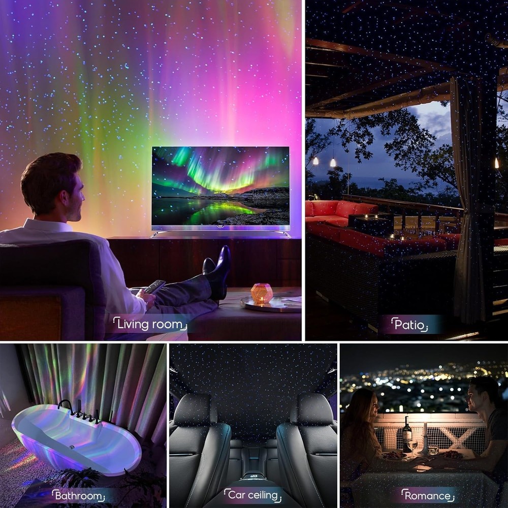 Captivating Starry Night Lights Projector with Adjustable Settings & White Noise