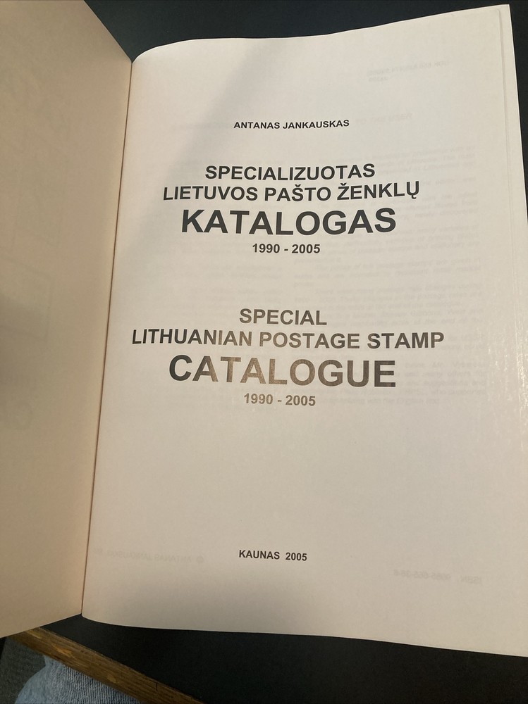 Special Lithuanian Postage Stamp Catalog 1990-2005 By A Jankauskas