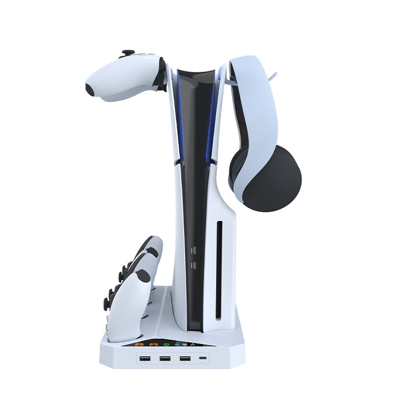 Optical Digital Console Base Fits For PS5 Slim Controller Charger Headset Hanger