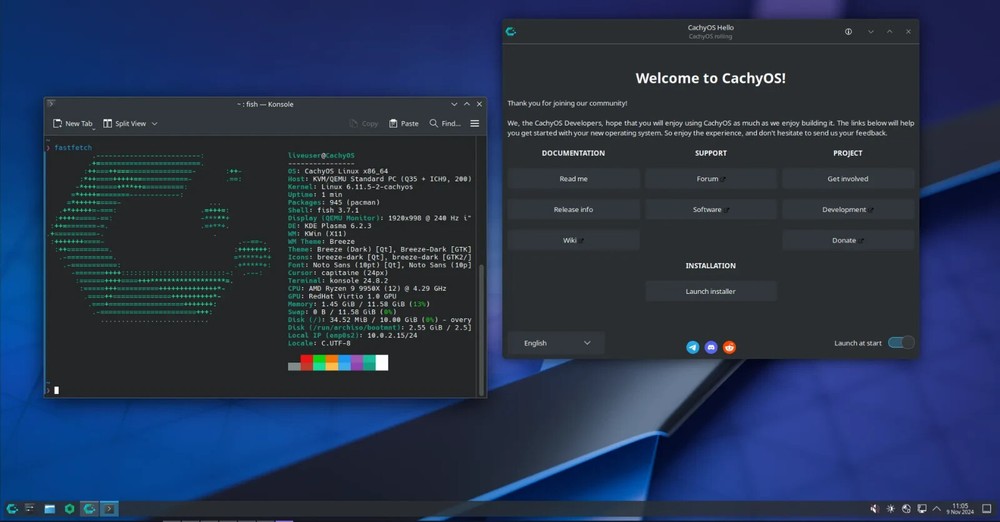 CachyOS DESKTOP Linux Bootable Live USB Flash Drive Installer