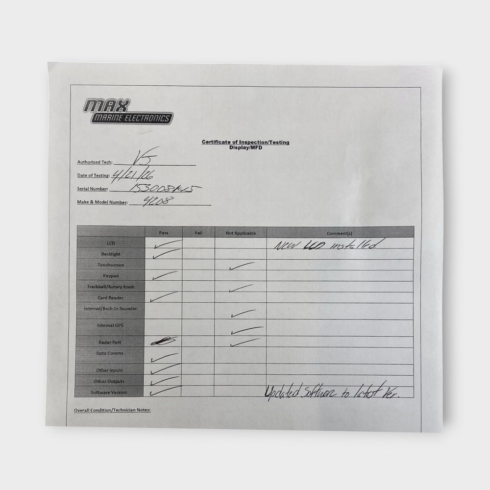 Garmin GPSMap 4208 Chartplotter 8" Head Unit w/Sun Cover~ *New LCD*~