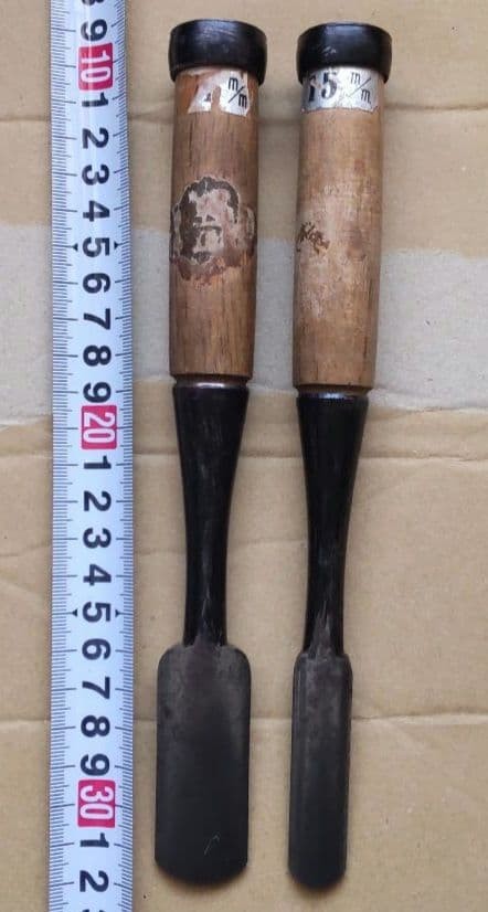 Chisel Set 2pcs Wooden Handle Quality Japanese Tools