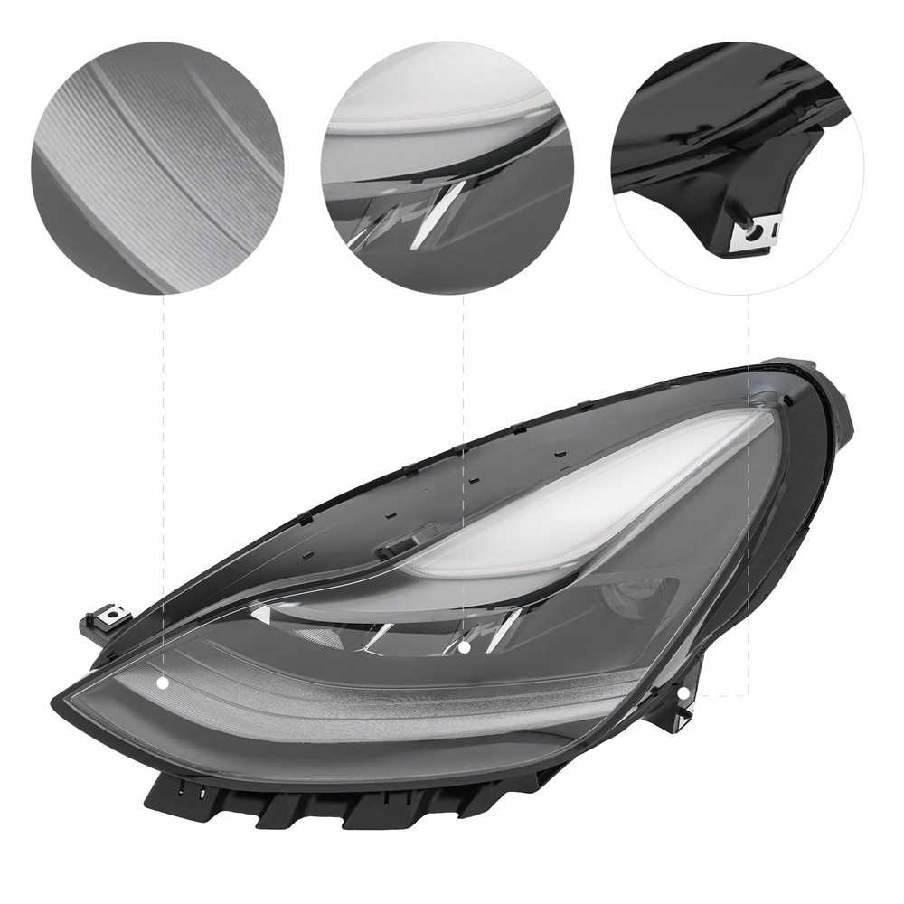 Front LED Headlights Assembly Left Side for 2021-2023 Tesla Model 3/Y