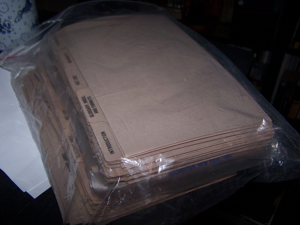 Vintage Franklin Ace 1200 Reference Binder Tabs from Msnufaacturing - NOS