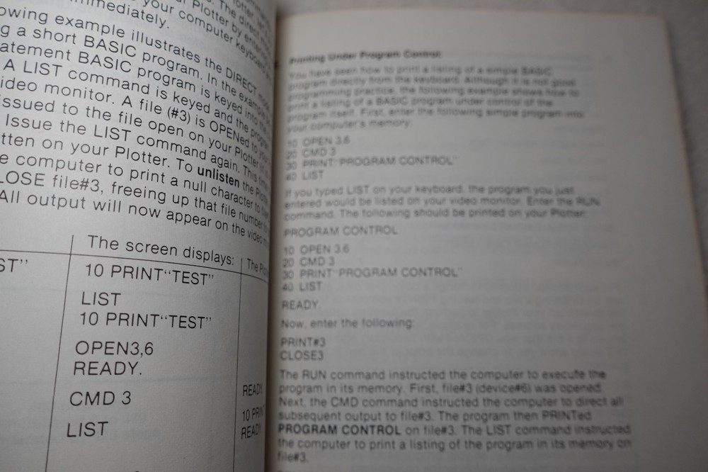 Commodore 1520 Printer Plotter 1983 Vintage Original User's Manual