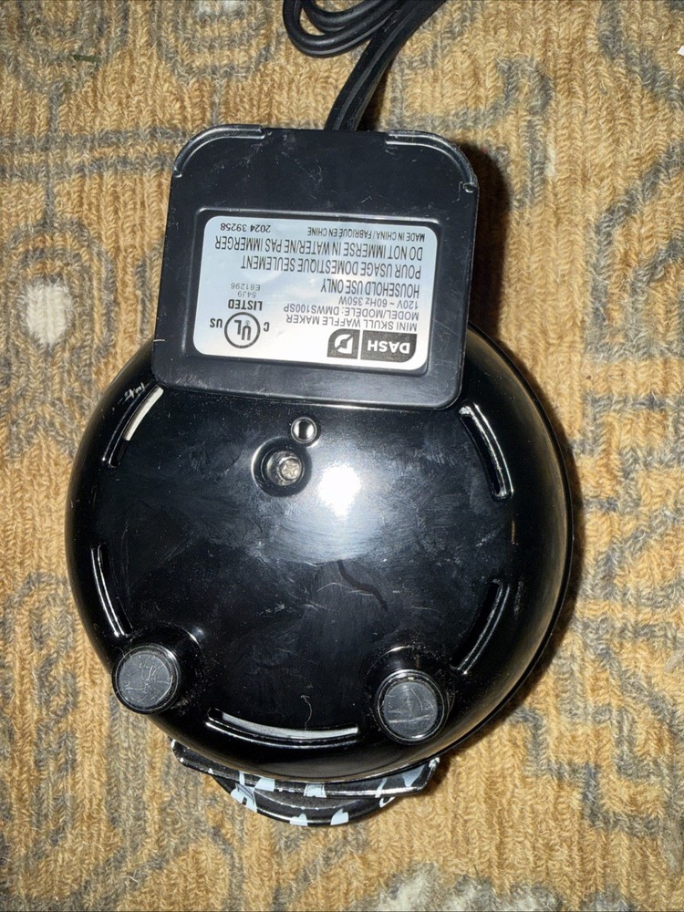 Dash Mini Waffle Maker 4" Skull Shaped Waffles All Over Print