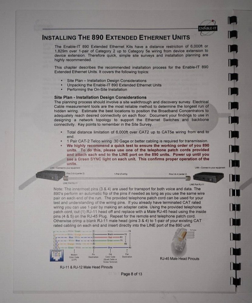 ENABLE-IT 890 LRE Ethernet Extender Pair - LRE