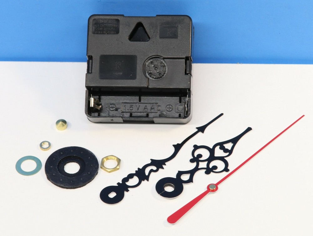 Backwards Clock Movement Reverse Quartz 1/4" Thick Dial Quartex Battery