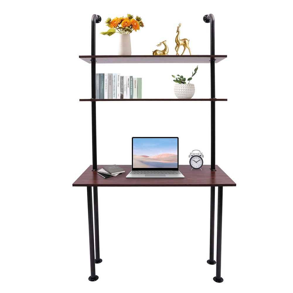 Metal Bracket Desk Wall Mounted Space-saving Computer Table Load-bearing Office