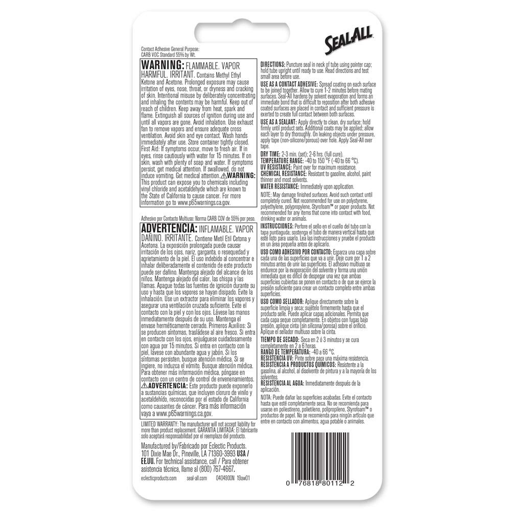 2 oz Eclectic Products 380100 All Purpose Adhesive