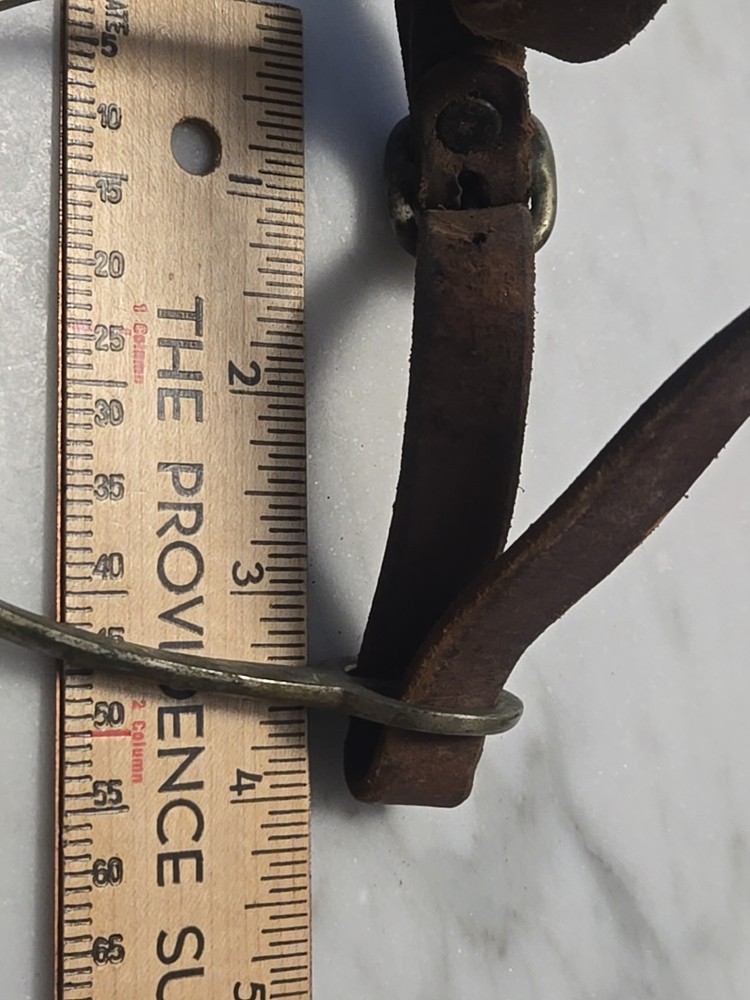 Vintage Solid Nickel Leather Spur