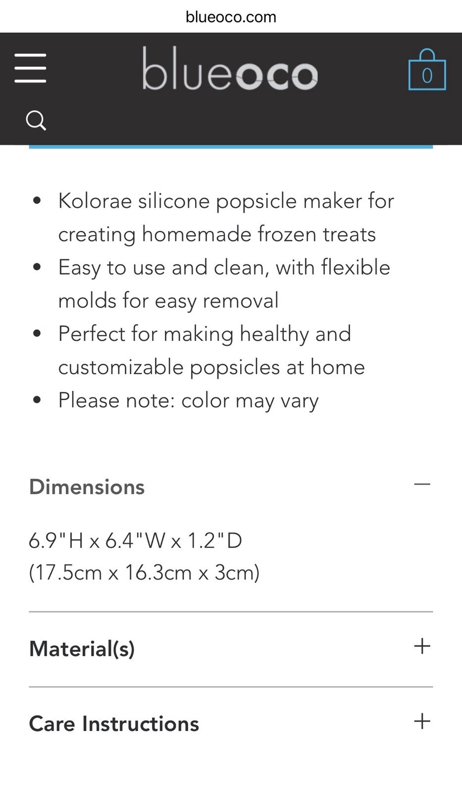 Kolorae silicone popsicle Ice molds set of 3 Green Blue Red New