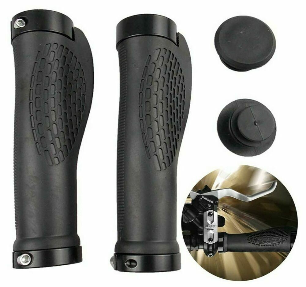 A Pair Handlebar Grips Ergonomic Bicycle Handle Grip ForE-Bike rubber Anti-slip