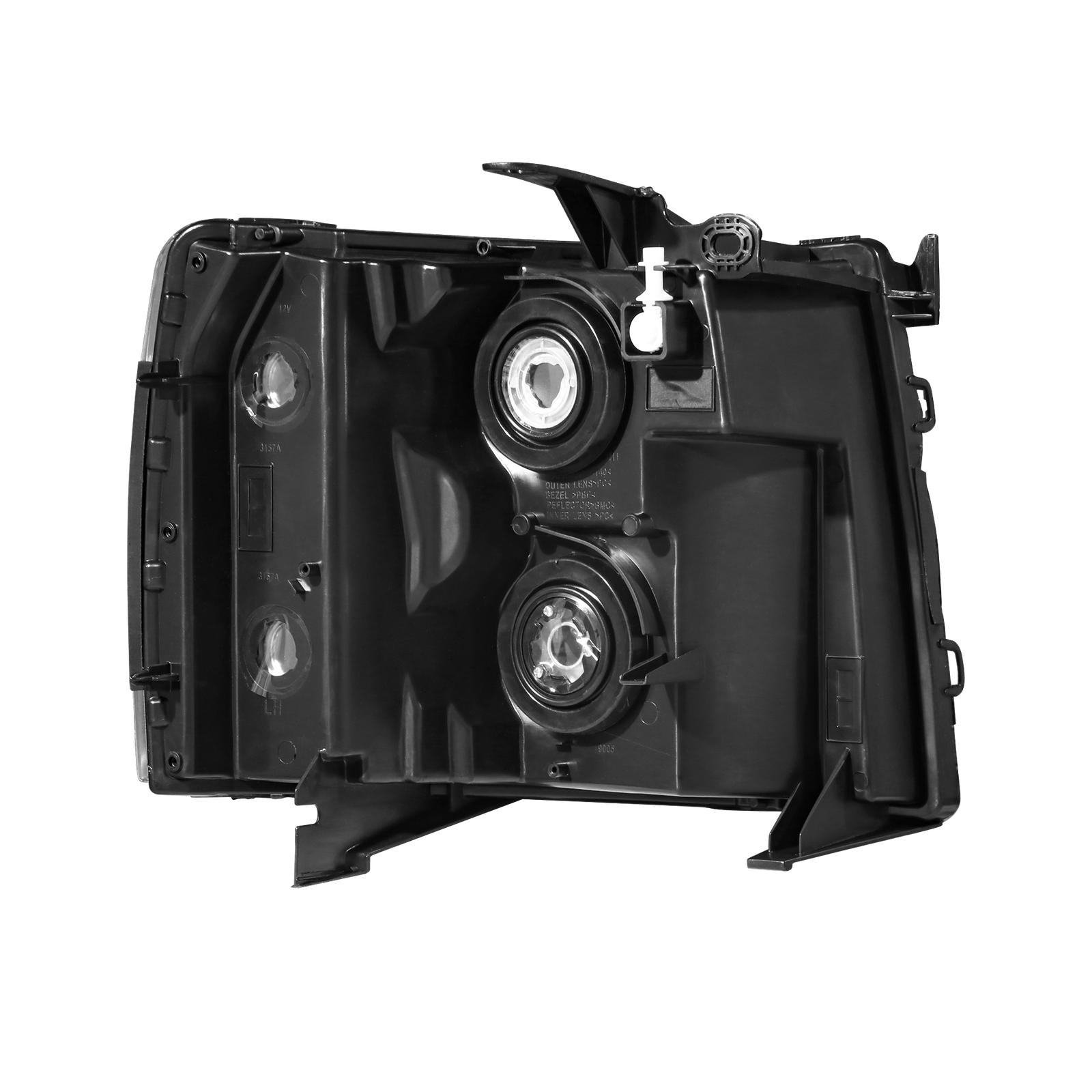 Pair Headlight Assembly w/ Clear Lens For 07-13 Chevy Silverado 1500 2500 3500