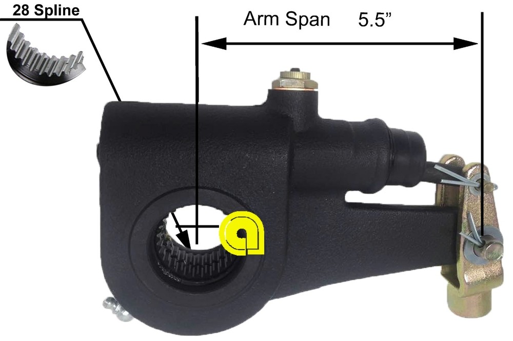 Automatic Slack Adjuster MERITOR TYPE 28 Spline 5.5" Ref R801073,139.2831,E11401