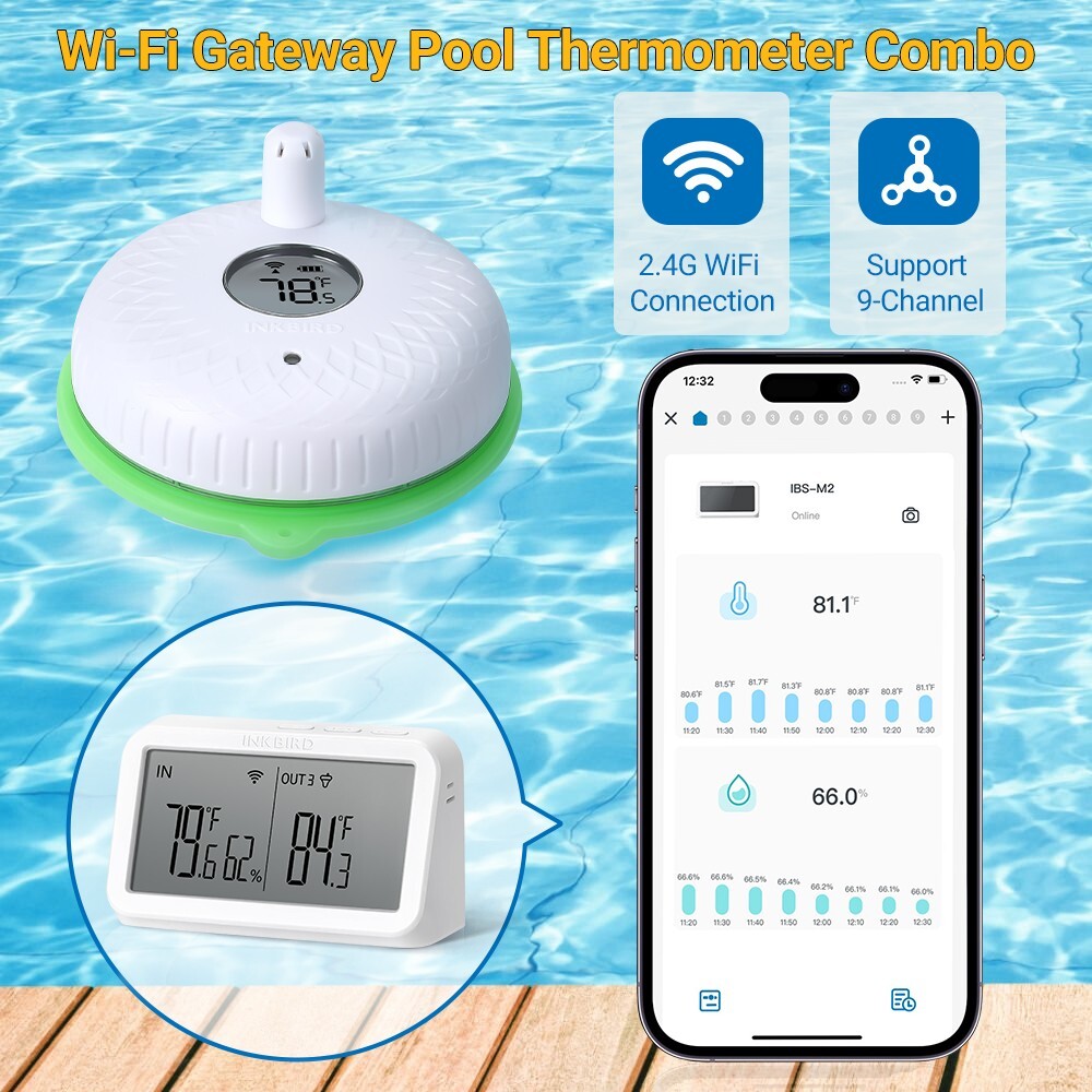 WiFi Gateway Spas Thermometers Wireless APP Monitoring Swimming Pool Hot Tub CF