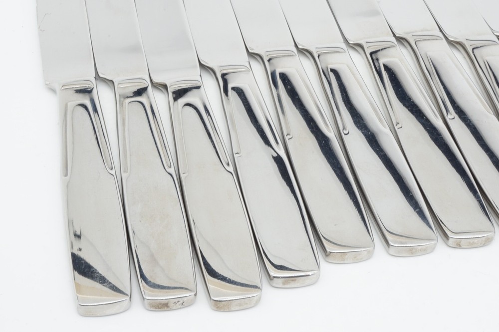 11 Pc New World Tableware 9895501 Dinner Knife Plain Blade Solid Handle Quantum