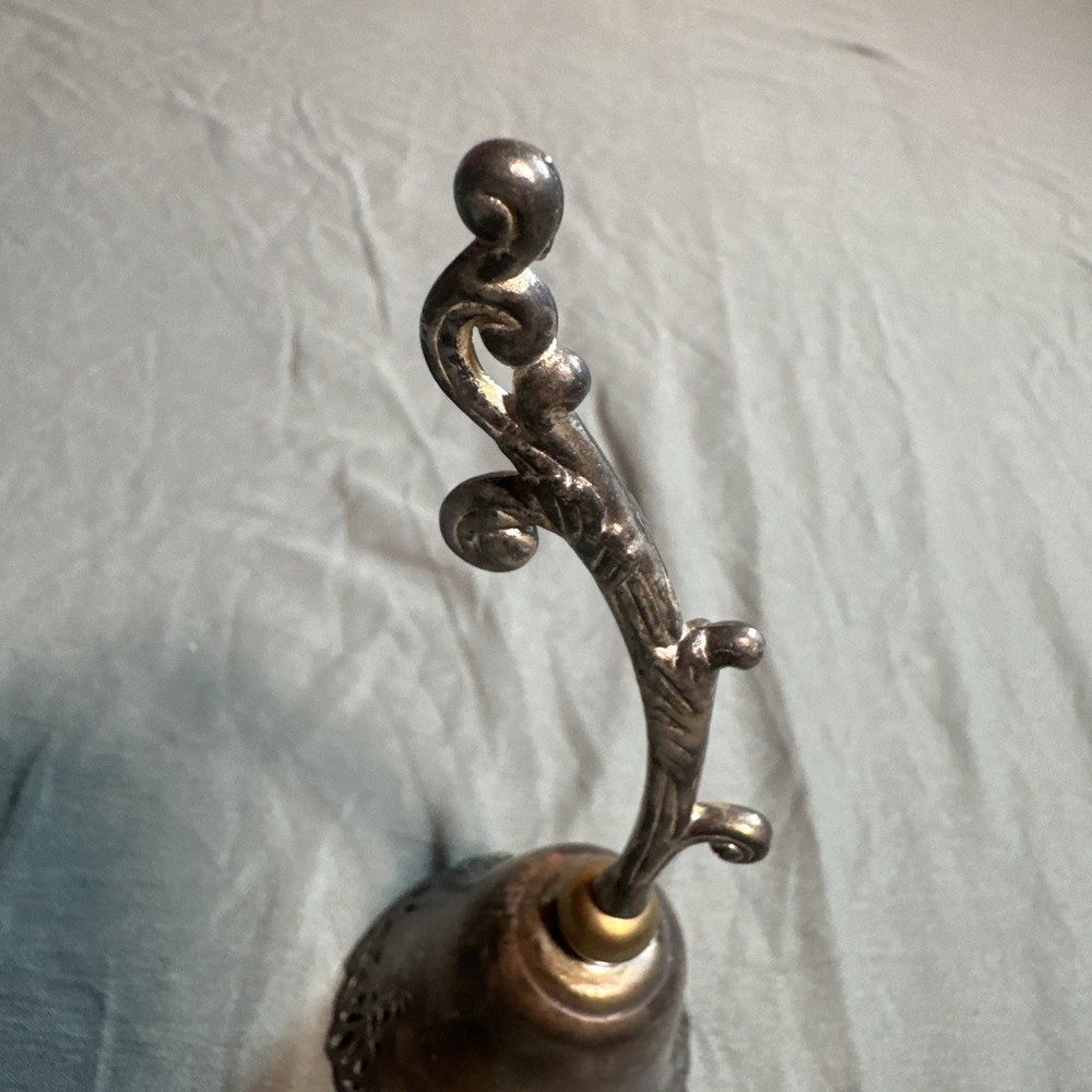 Vintage Silver Plated Table Bell Rose Shaped