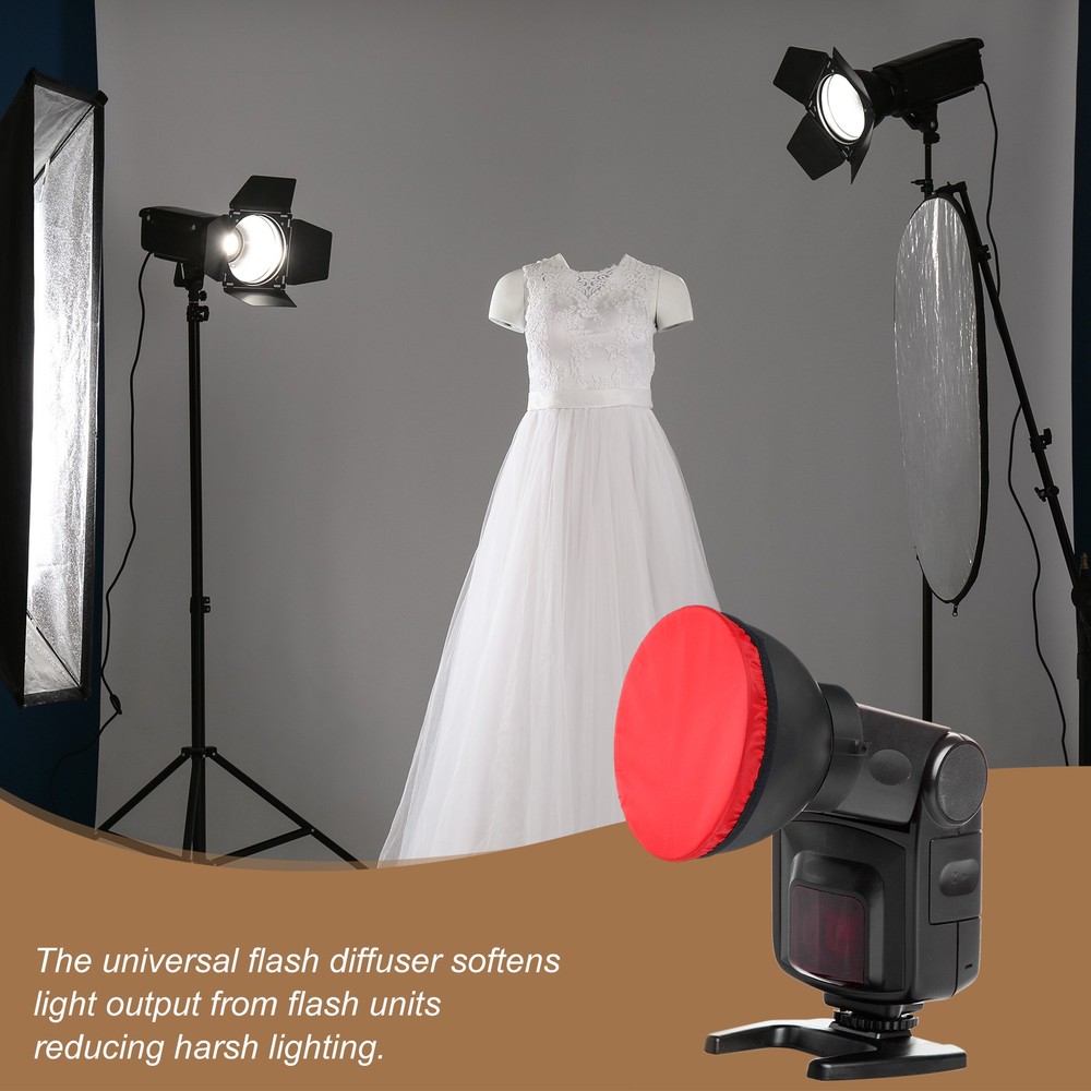 7pcs 7.1" x 7.1" Soft Mini Flash Bounce Diffuser Cap, for Flashlight, 7 Color