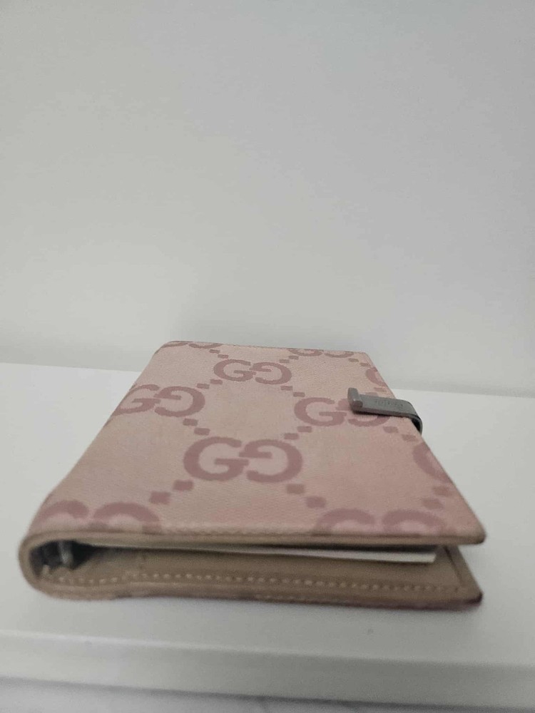 Authentic Gucci Blush GG Canvas Notebook