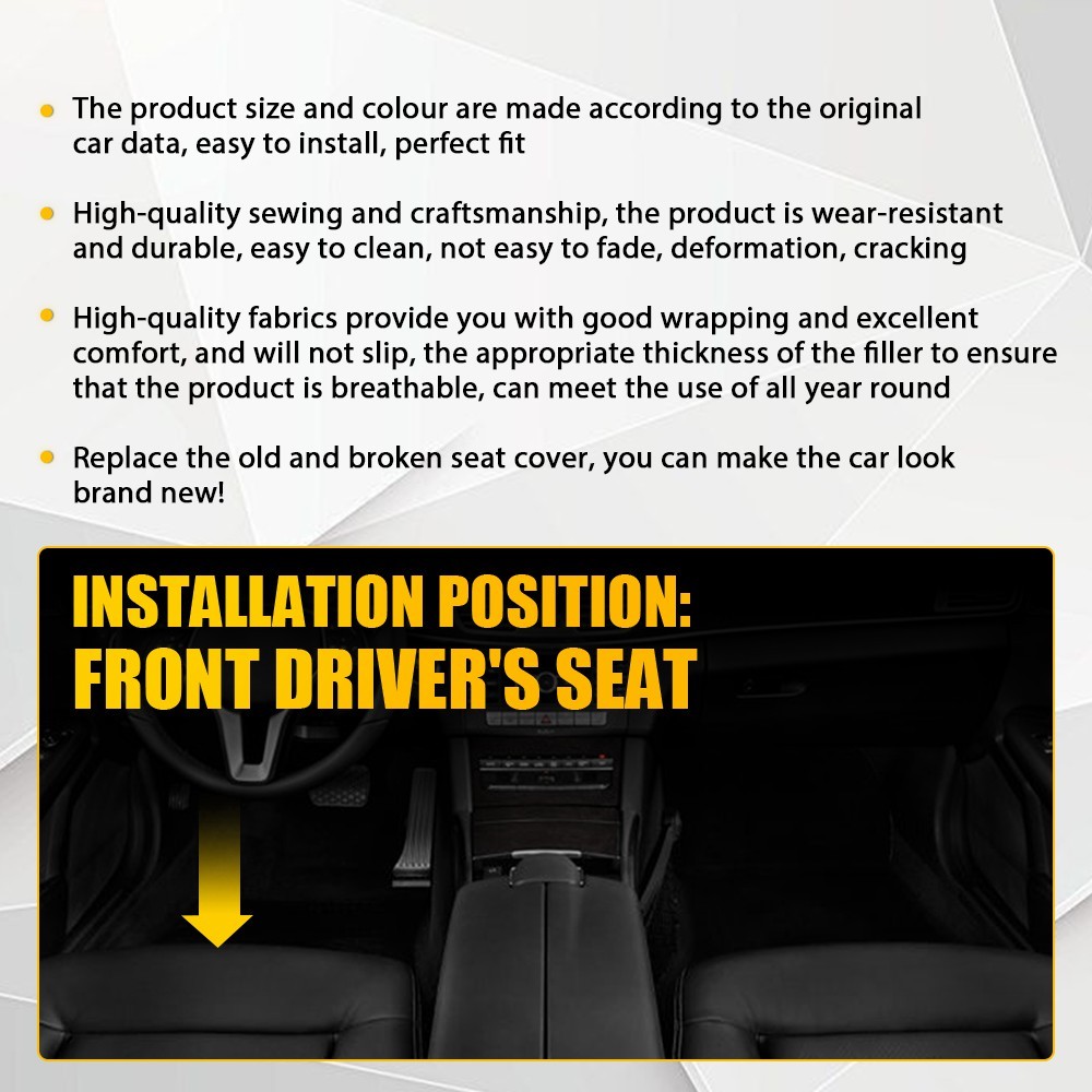 Driver Side Bottom Seat Cover 2010-2014 For Mercedes Benz E350 E550 Sedan Black