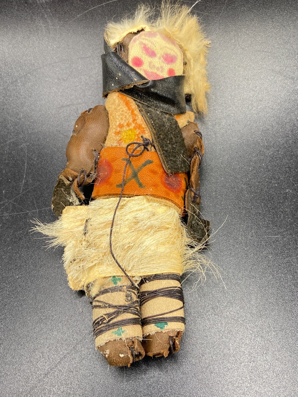 Antique Native American Kachina Doll hand painted w/ animal hair