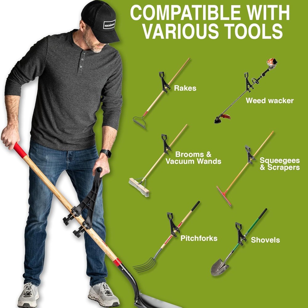 2-Pack Reach Right Back Saving Attachment,Converts Tool Into Ergonomic Yard Tool