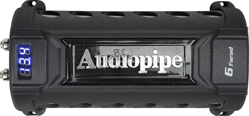 6 Farad Capacitor w/ Digital Display & Status Indicator ACAP-D6000 Audiopipe