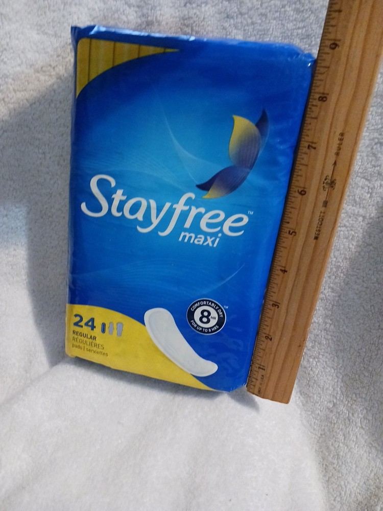 Stayfree Maxi Pad-Regular-24 Count Unopened