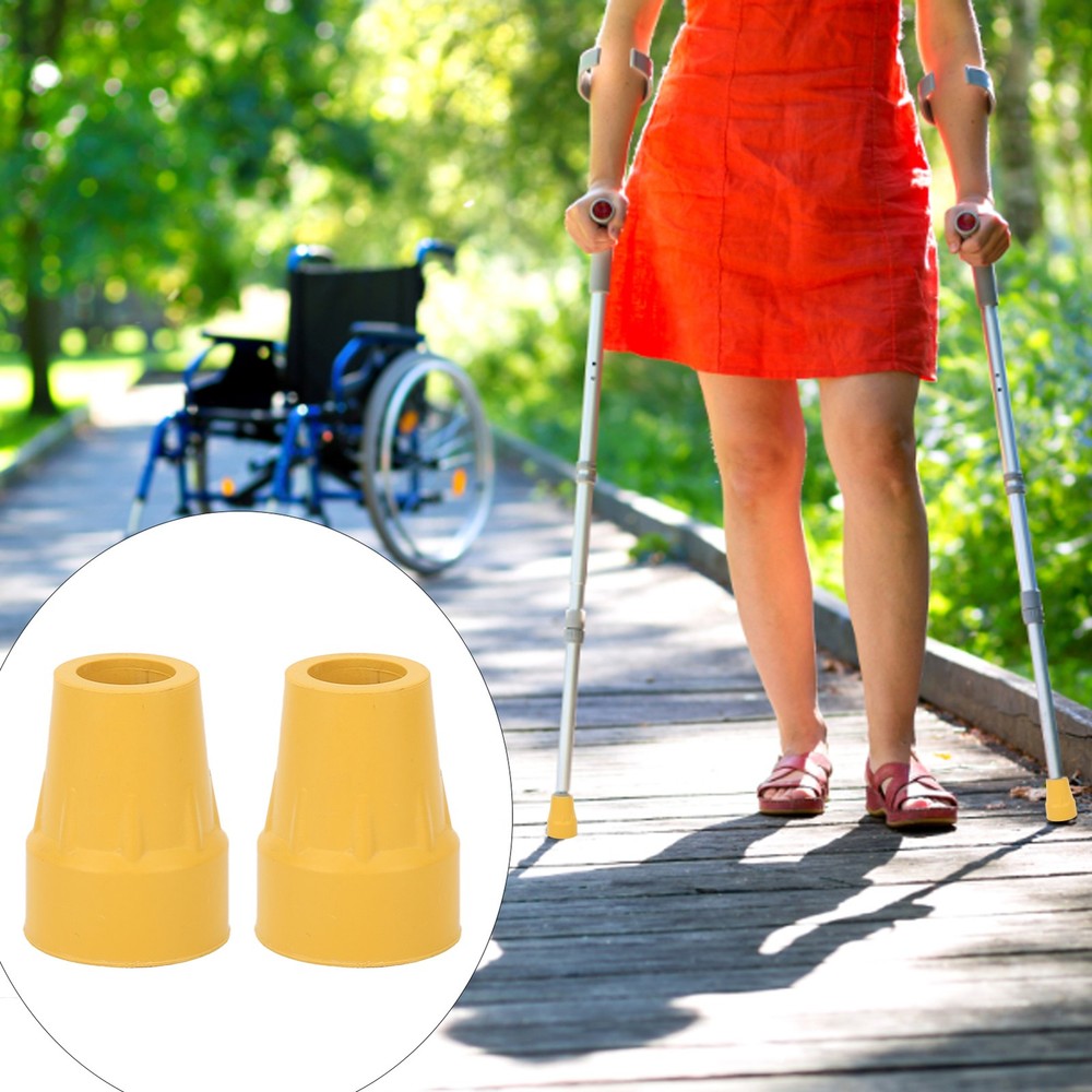 2pcs Crutch Tips Non-Slip Heavy Duty Replacement
