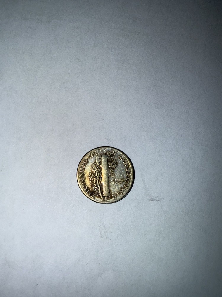 1945 Silver Mercury Dime *Rainbow Toned*