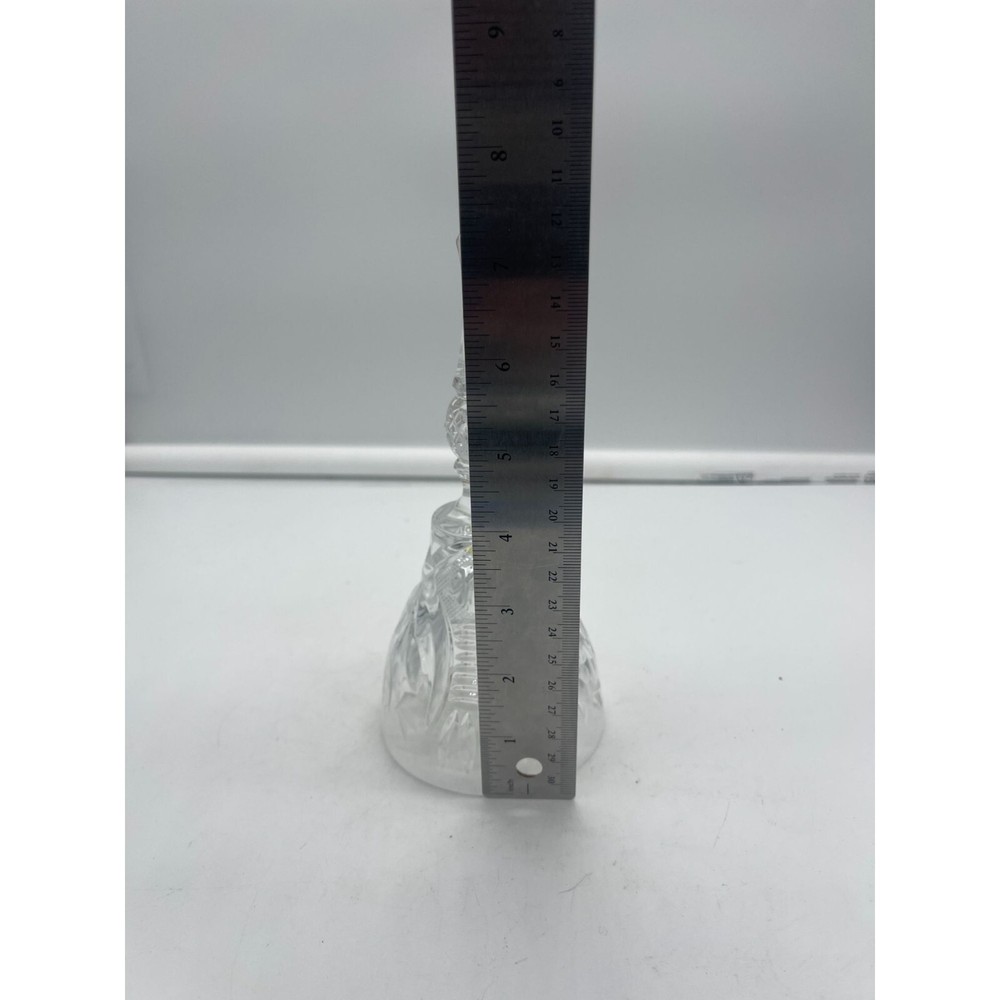 Clear Lead Crystal Etched Dinner Bell