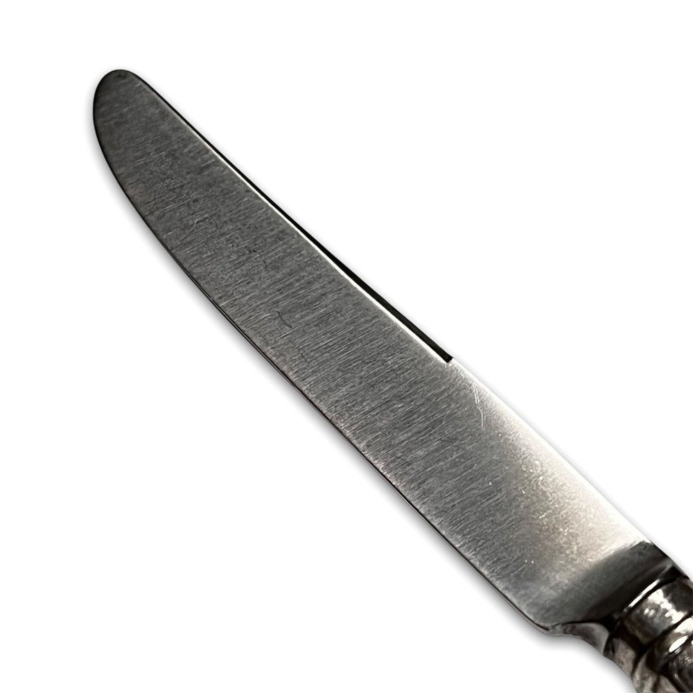 Kings Silver Plate Dinner Knife Flatware Glossy Shell Tip 8 3/8