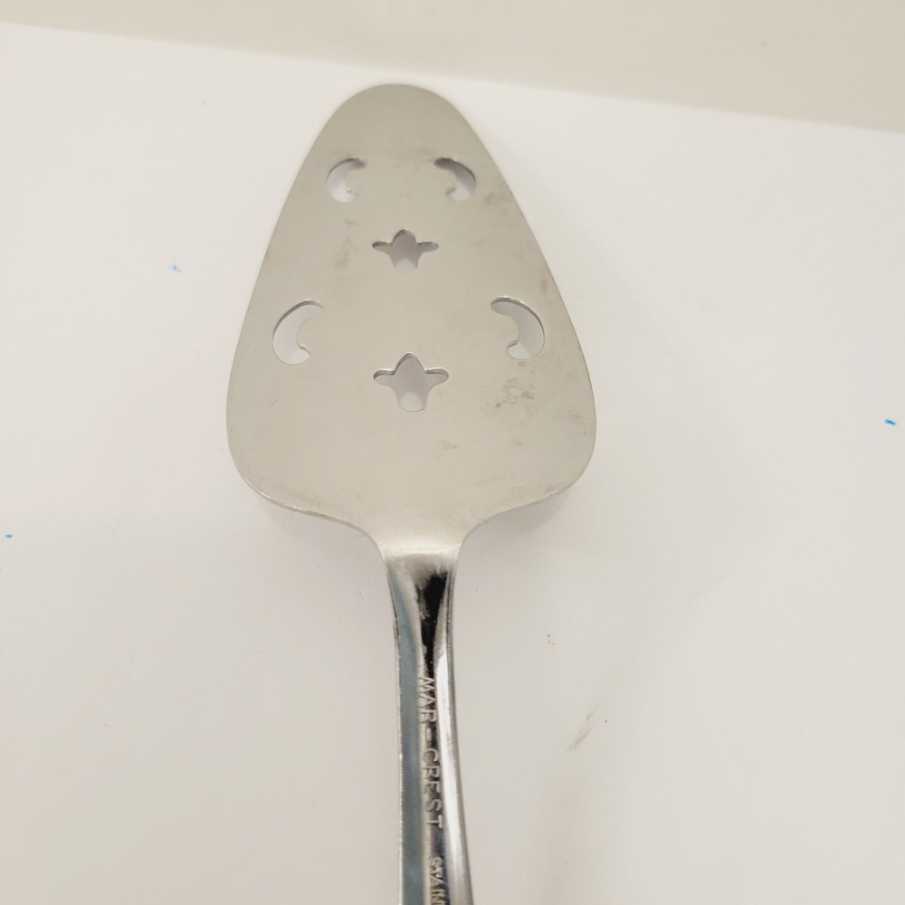 Vtg Mar-Crest stainless USA MCF1 pie server 10"