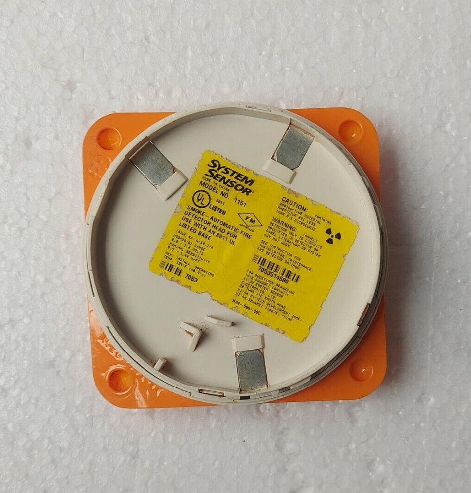 SYSTEM SENSOR 1151 SMOKE AUTOMATIC FIRE DETECTOR HEAD