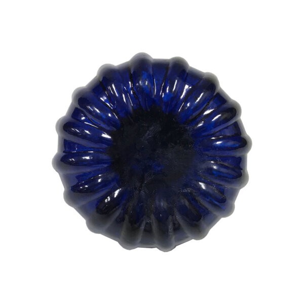 Vintage Antique Style Cobalt Blue Glass Inkwell Bottle ink