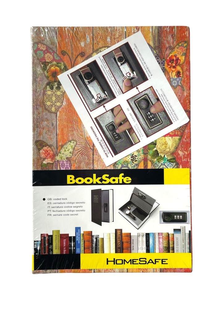 Homesafe Booksafe Secure Your Valuables!  Coded Lock! New!