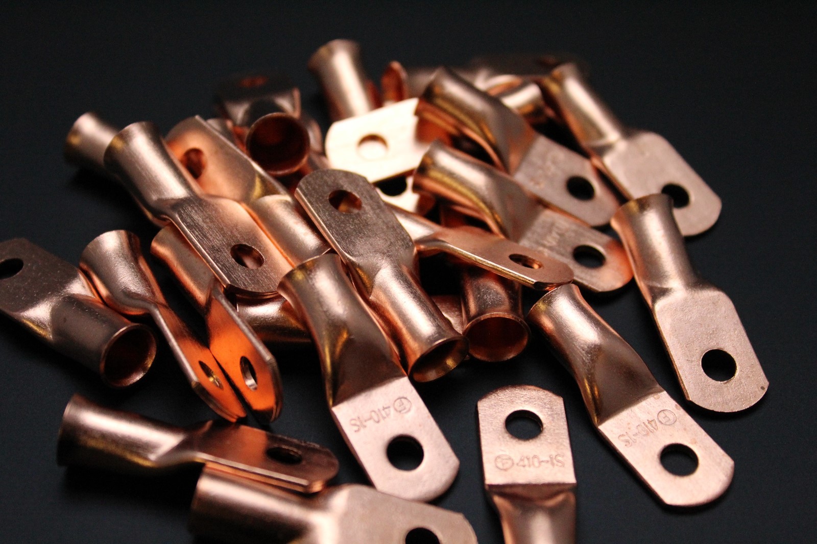 COPPER BATTERY LUGS RING TERMINALS #10 1/4 5/16 3/8 1/2 CRIMP SOLDER AWG LOT