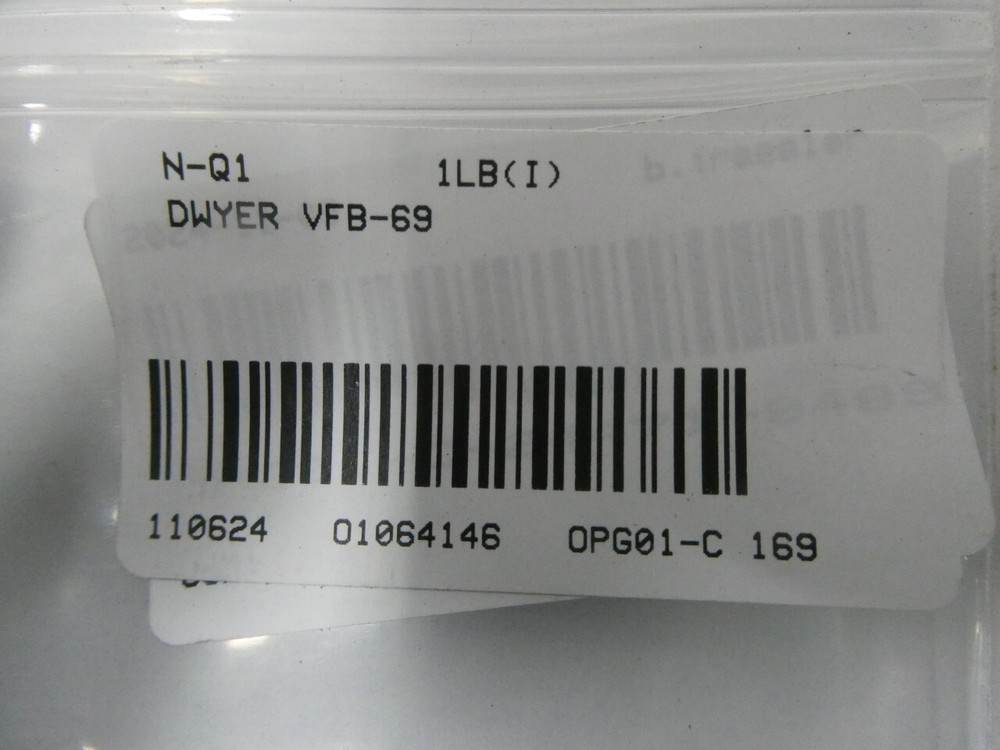 Dwyer VFB-69 0-40 L/min Air Variable Area Flow Meter