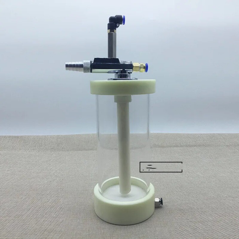 Acrylic Fluidization Cup with Fluidization Plate and Powder Pump