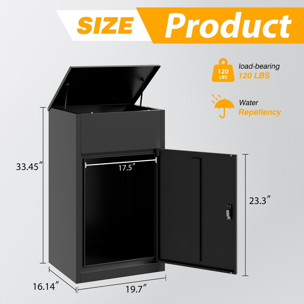 Secure Parcel Drop Box-Extra Large, Weatherproof Steel with Code Lock Easy Setup