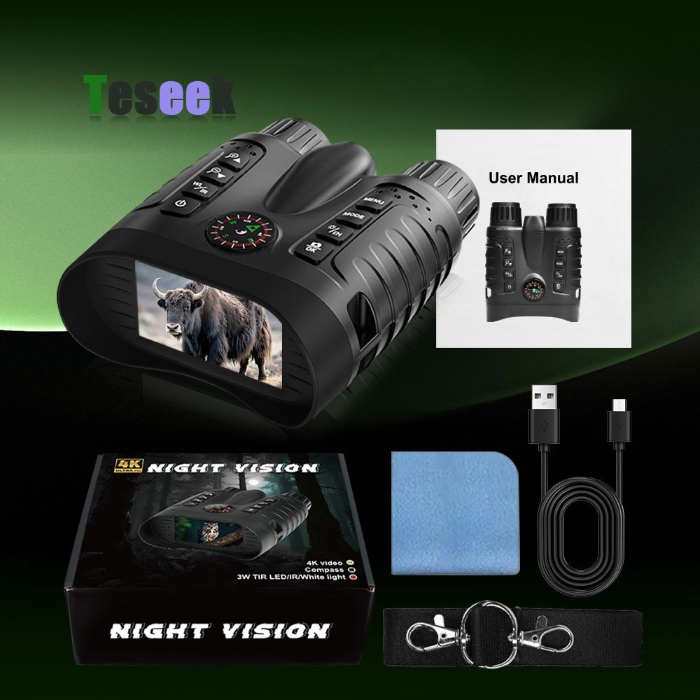 NV2185 4K HD IR Full Color Night Vision Camera 8X Digital Zooming Binocular te12